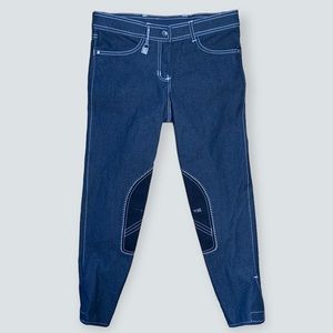 Romfh Denim Riding Pants Size 28R in EUC Knee Patch Breeches